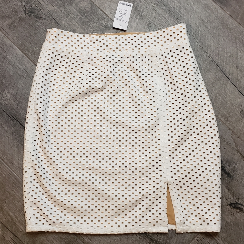 Bebe White Skirt